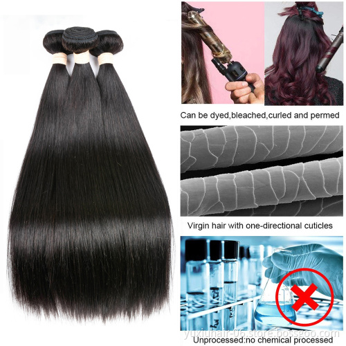 Wholesale Peruvian Straight Cuticle Aligned Hair Bundles Remy Human Hair Weave Silky Virgin Human Hair Extension